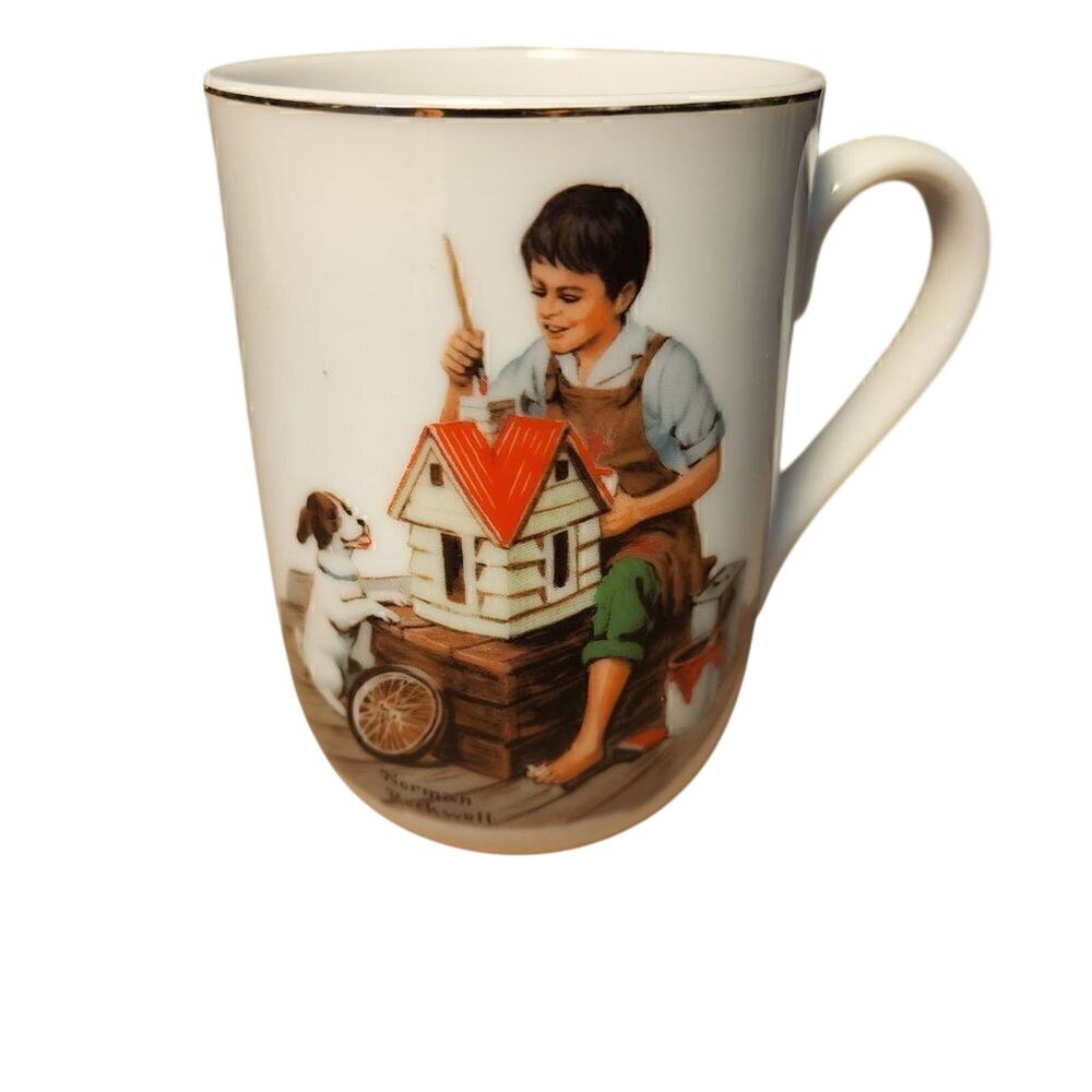 Norman Rockwell "A Dollhouse for Sis" mug